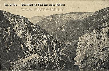 Jahnaussicht mit Blick ueber grosses Hoellental - Foto Camillo Kronich Ottohaus 1923